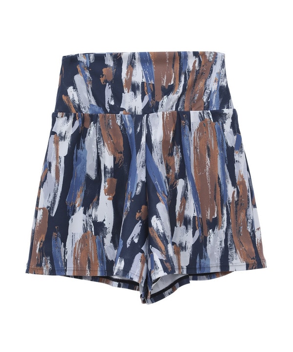 Vertical brushプリントショートパンツ/UVカット・吸汗速乾・ホットヨガ対応・水着・水陸両用 詳細画像 ブルー系その他 2