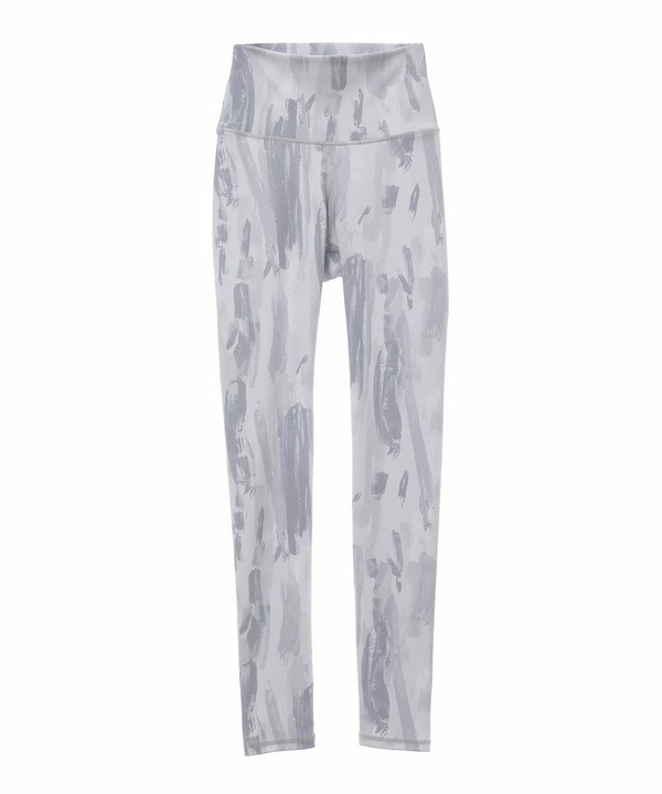 Vertical brushプリントレギンス/UVカット・吸汗速乾・ホットヨガ対応・水着・水陸両用 詳細画像 ホワイト×グレー 2