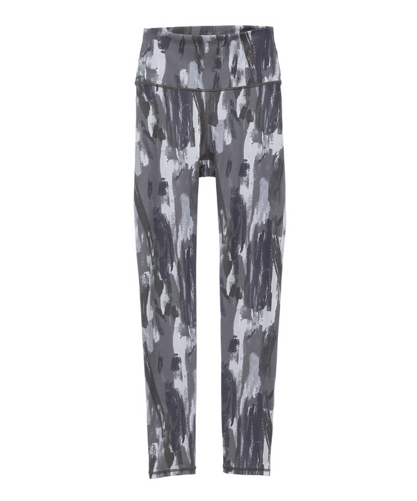 Vertical brushプリントレギンス/UVカット・吸汗速乾・ホットヨガ対応・水着・水陸両用 詳細画像 グレー×ホワイト 2