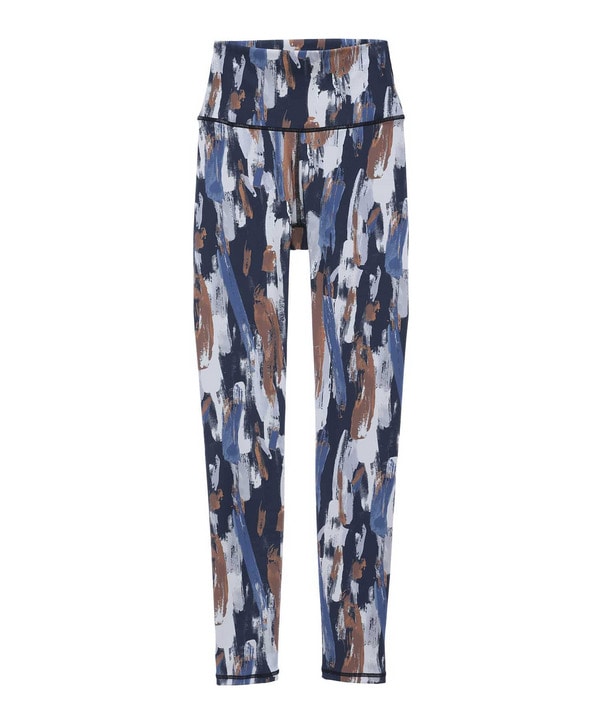 Vertical brushプリントレギンス/UVカット・吸汗速乾・ホットヨガ対応・水着・水陸両用 詳細画像 ブルー系その他 2