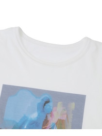 【Julier】kanako Sasakiコラボ プリントTシャツ 詳細画像 ホワイト×ブルー 9