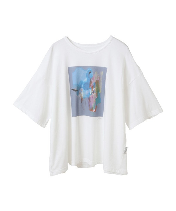 kanako Sasakiコラボ プリントTシャツ 詳細画像 ホワイト×ブルー 2