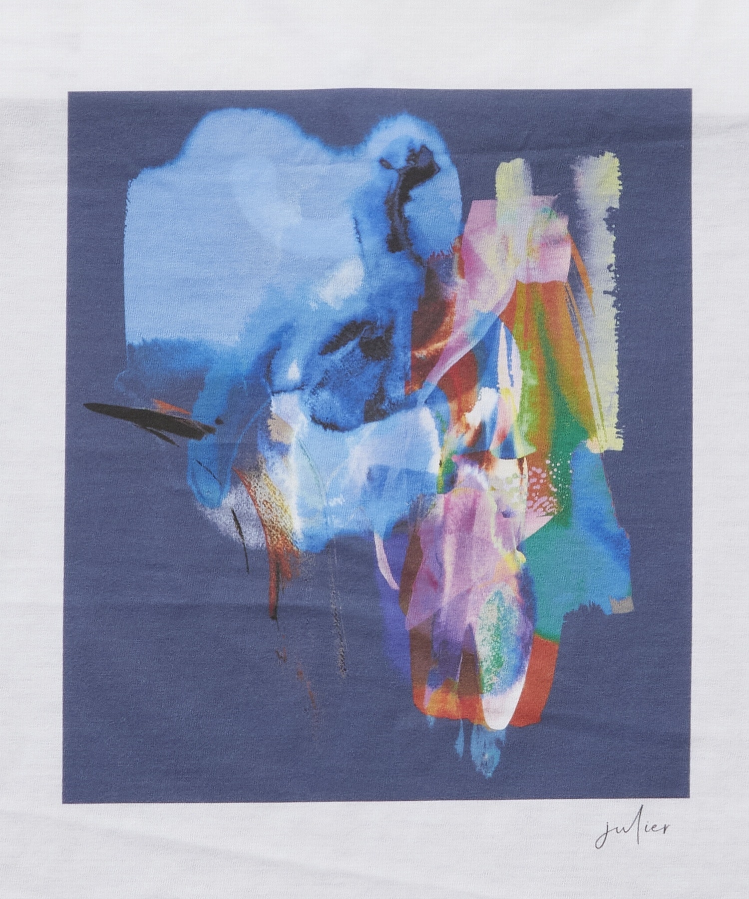 【Julier】kanako Sasakiコラボ プリントTシャツ 詳細画像 ホワイト×ブルー 3