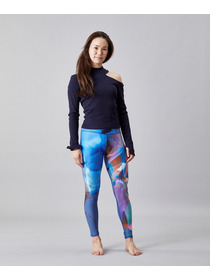 【Julier】kanakoSasakiコラボ ハイウエストレギンス/UVカット・吸汗速乾・ホットヨガ対応・水着・水陸両用 詳細画像 ブルー系その他 15