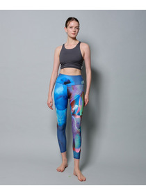 【Julier】kanakoSasakiコラボ ハイウエストレギンス/UVカット・吸汗速乾・ホットヨガ対応・水着・水陸両用 詳細画像 ブルー系その他 8