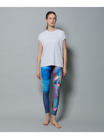 【Julier】kanakoSasakiコラボ ハイウエストレギンス/UVカット・吸汗速乾・ホットヨガ対応・水着・水陸両用 詳細画像 ブルー系その他 9