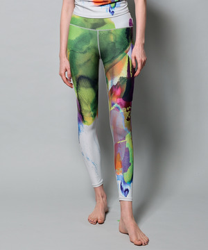 【Julier】kanakoSasakiコラボ ハイウエストレギンス/UVカット・吸汗速乾・ホットヨガ対応・水着・水陸両用 詳細画像 グリーン系その他 1