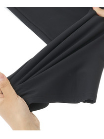 【Julier】スパンリブセミフレアパンツ/吸汗速乾・伸縮・耐久・ホットヨガ対応 詳細画像 ブラック 23