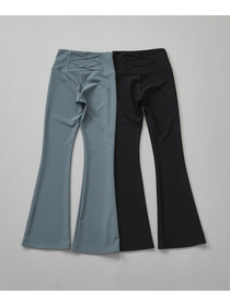 【Julier】スパンリブセミフレアパンツ/吸汗速乾・伸縮・耐久・ホットヨガ対応 詳細画像 ブラック 25