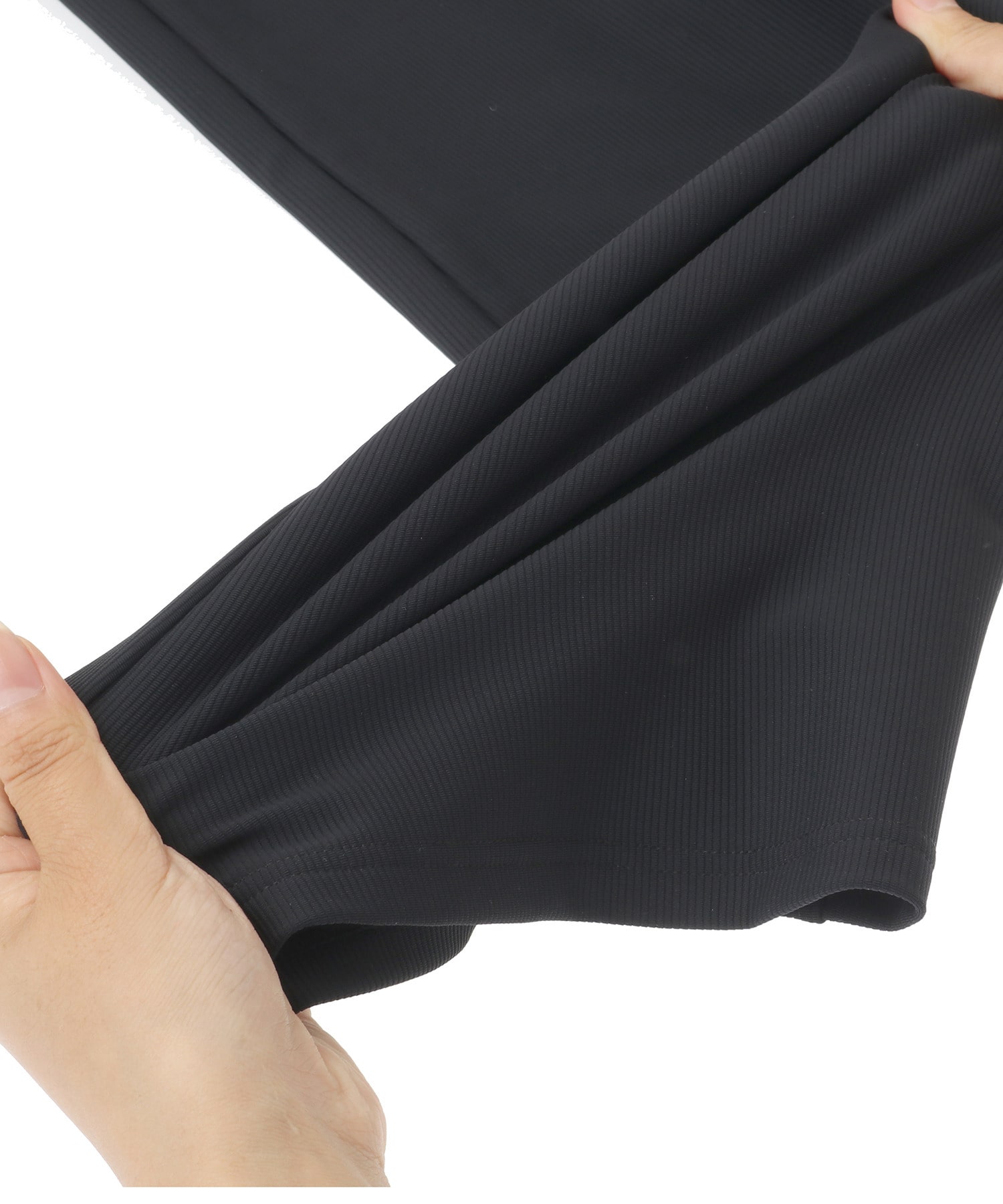 【Julier】スパンリブセミフレアパンツ/吸汗速乾・伸縮・耐久・ホットヨガ対応 詳細画像 ブラック 23