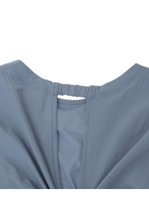 【Julier】【定番】ライトプライム バッククロスチュニック/エコ・UVカット・吸汗速乾・ホットヨガ対応・ラッシュガード 詳細画像 ネイビー 13