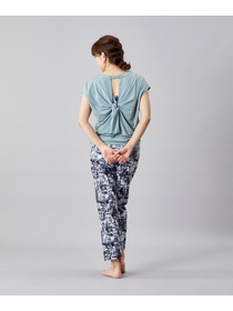 【Julier】【定番】ライトプライム バッククロスチュニック/エコ・UVカット・吸汗速乾・ホットヨガ対応・ラッシュガード 詳細画像 ネイビー 8