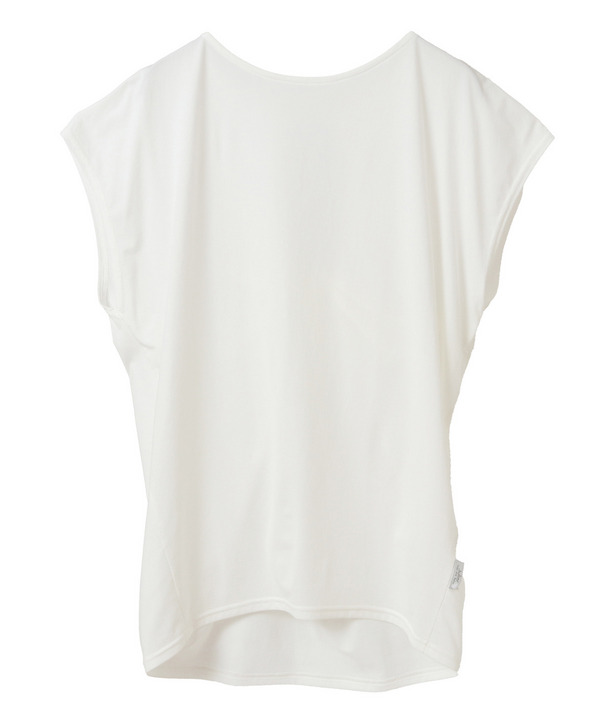 【定番】ライトプライム バッククロスチュニック/エコ・UVカット・吸汗速乾・ホットヨガ対応・ラッシュガード 詳細画像 ホワイト 2