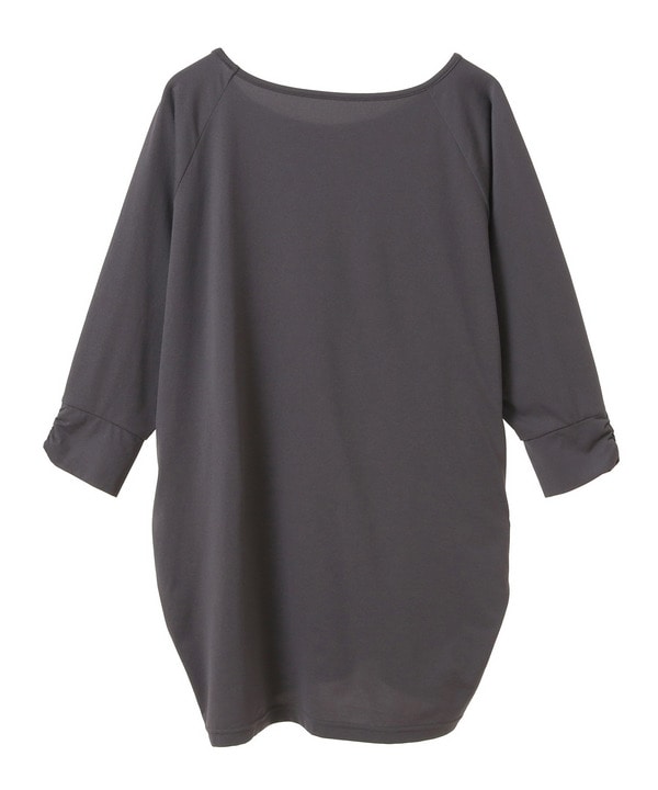 【定番】ライトプライムハーフスリーブプルオーバー/エコ・UVカット・吸汗速乾・ホットヨガ対応・ラッシュガード・マタニティ対応  詳細画像 チャコール 2