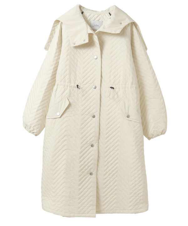 soronaキルティングロングコート 詳細画像 オフホワイト 2