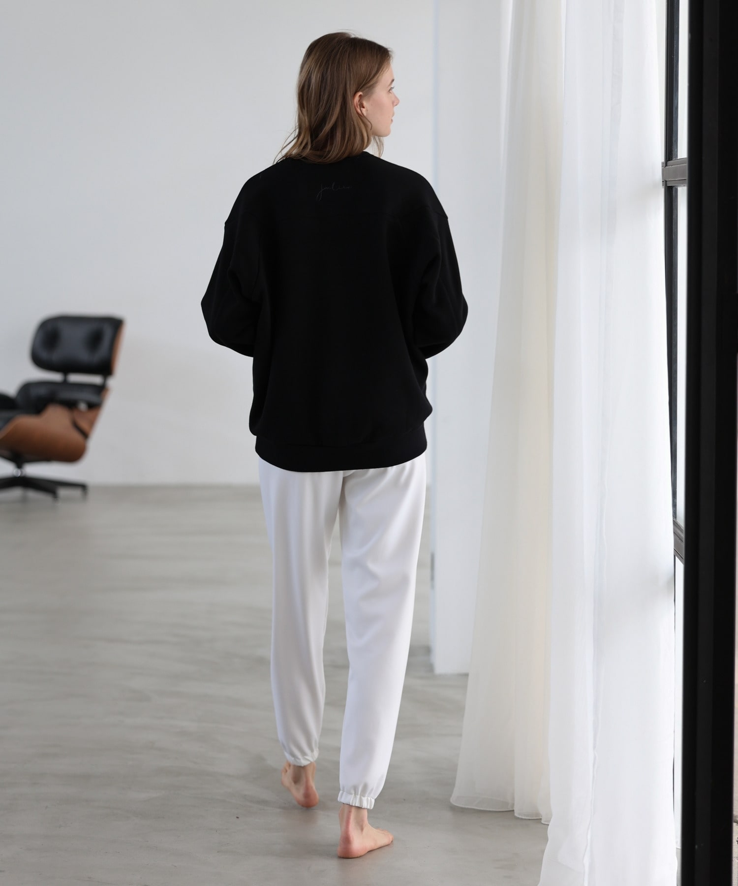 【Julier】裏毛スウェットプルオーバー/エコ 詳細画像 ブラック 2