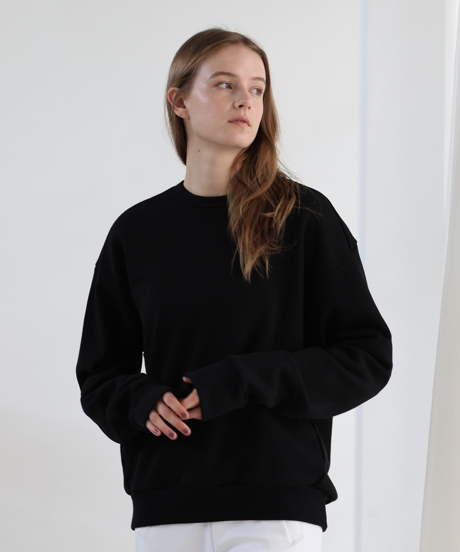 【Julier】裏毛スウェットプルオーバー/エコ 詳細画像 ブラック 3