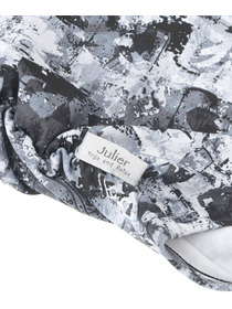 【Julier】sand flowerプリントミドルトップス/パット付き・UVカット・吸汗速乾・ホットヨガ対応・水着・水陸両用 詳細画像 グレー 14