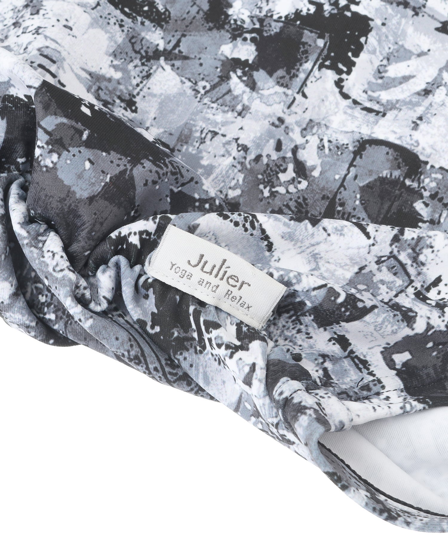 【Julier】sand flowerプリントミドルトップス/パット付き・UVカット・吸汗速乾・ホットヨガ対応・水着・水陸両用 詳細画像 グレー 14