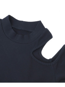 【Julier】リブロングスリーブプルオーバー/パット付き 詳細画像 ネイビー 10