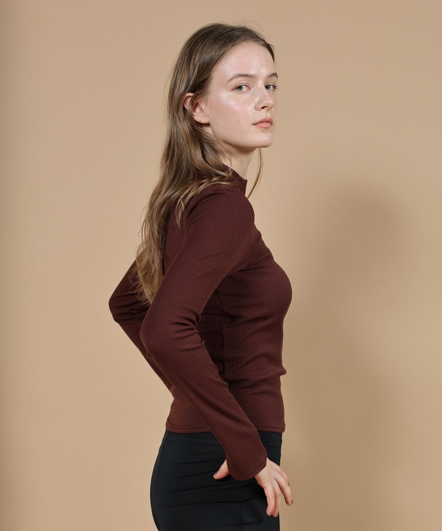 【Julier】リブロングスリーブプルオーバー/パット付き 詳細画像 ネイビー 1