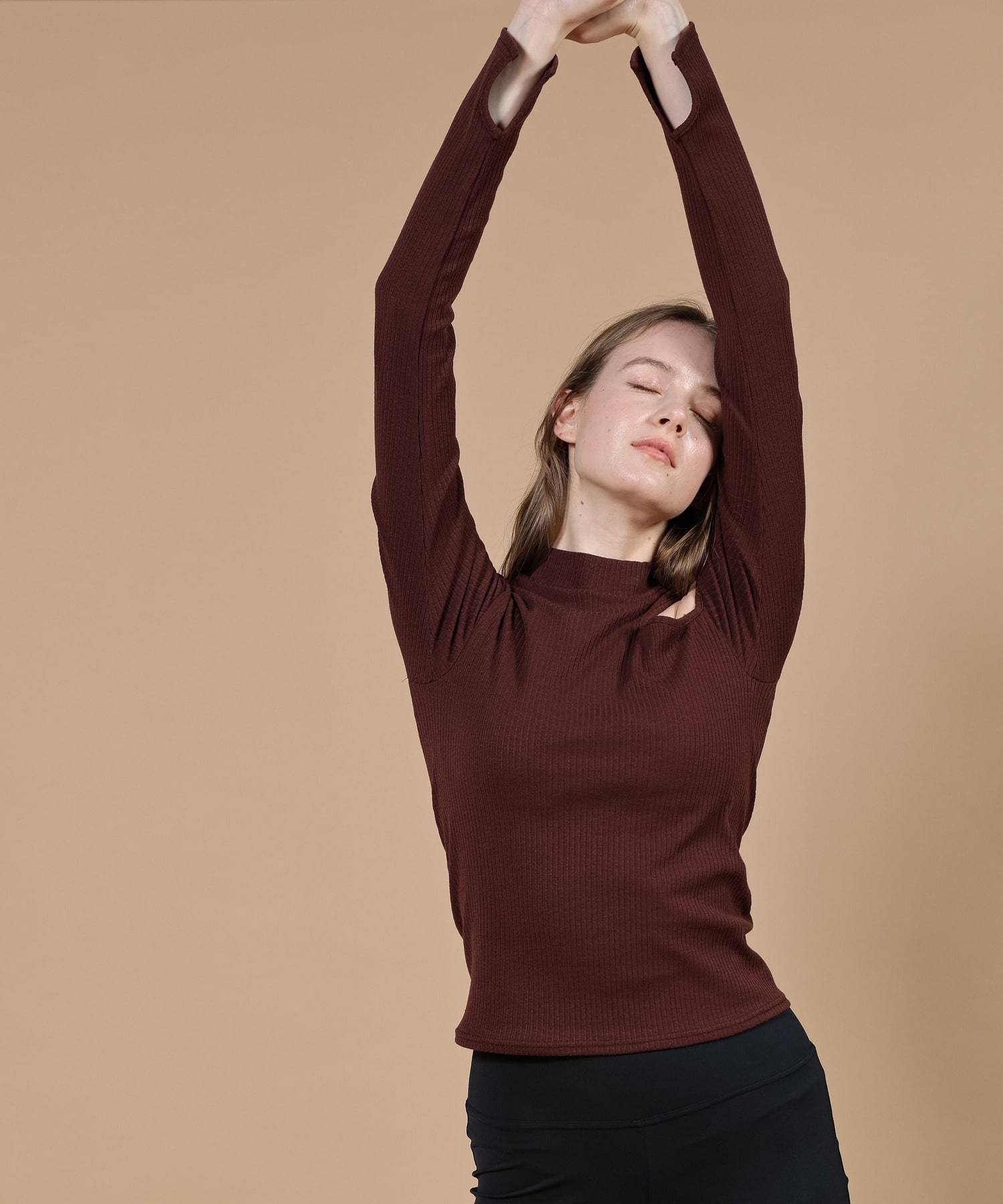 【Julier】リブロングスリーブプルオーバー/パット付き 詳細画像 ネイビー 2