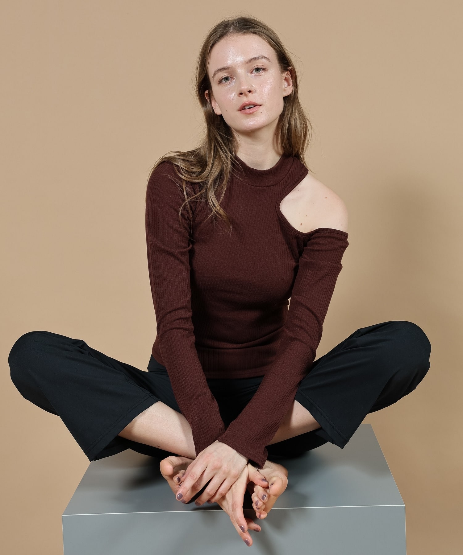 【Julier】リブロングスリーブプルオーバー/パット付き 詳細画像 ネイビー 5