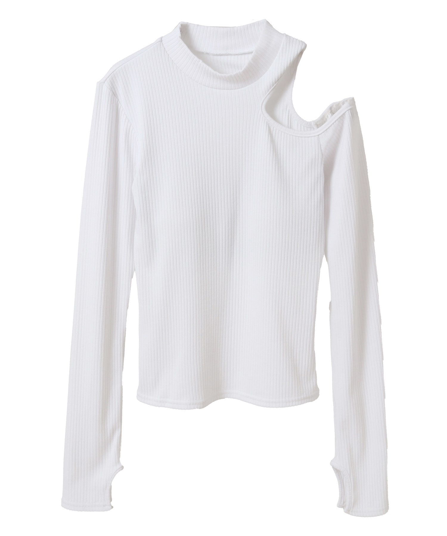 【Julier】リブロングスリーブプルオーバー/パット付き 詳細画像 ホワイト 3