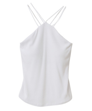 【Julier】リブクロスキャミソール/パット付き 詳細画像 ホワイト 3