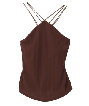 【Julier】リブクロスキャミソール/パット付き 詳細画像 ブラウン 1
