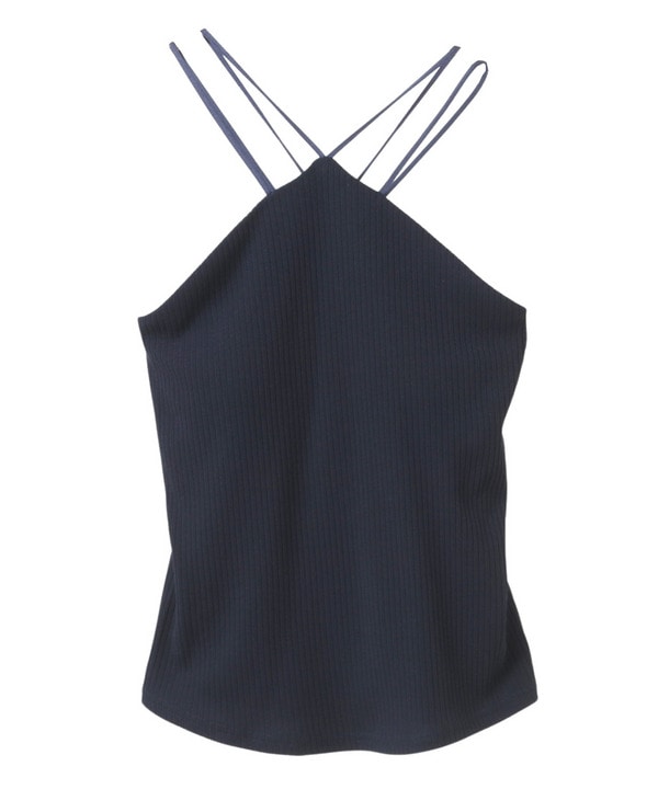 リブクロスキャミソール/パット付き 詳細画像 ネイビー 3