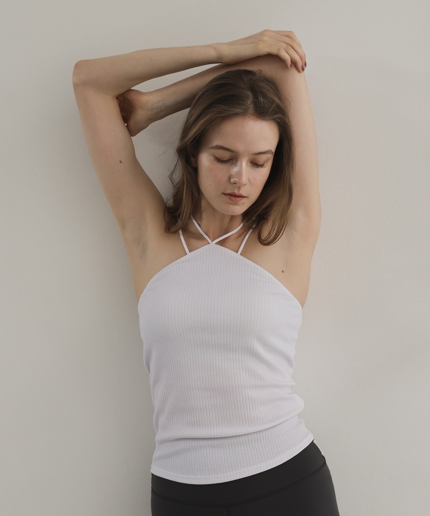 【Julier】リブクロスキャミソール/パット付き 詳細画像 ホワイト 1