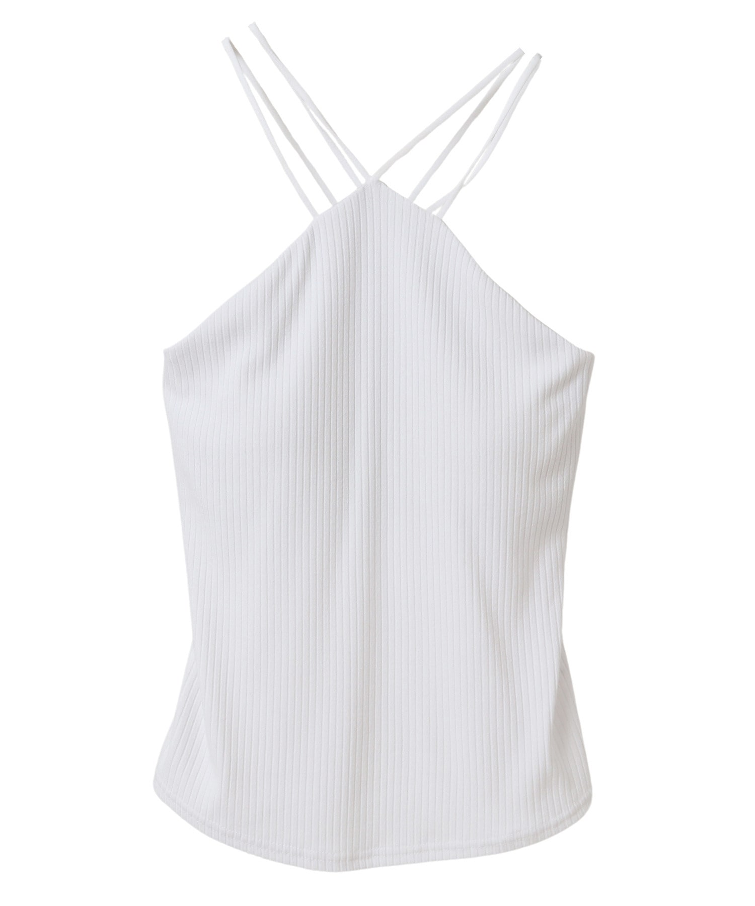 【Julier】リブクロスキャミソール/パット付き 詳細画像 ホワイト 3