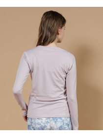 【Julier】ジェントルスムースロングスリーブプルオーバー/UVカット・吸汗速乾・ハイストレッチ・ホットヨガ対応 詳細画像 チャコール 2