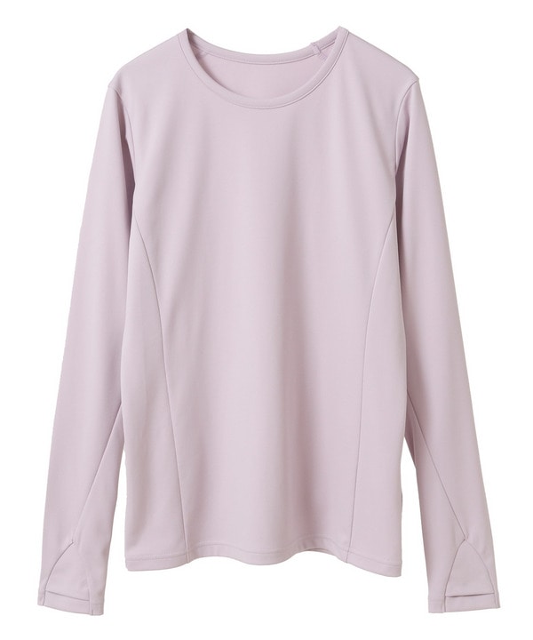 ジェントルスムースロングスリーブプルオーバー/UVカット・吸汗速乾・ハイストレッチ・ホットヨガ対応 詳細画像 ラベンダー 2
