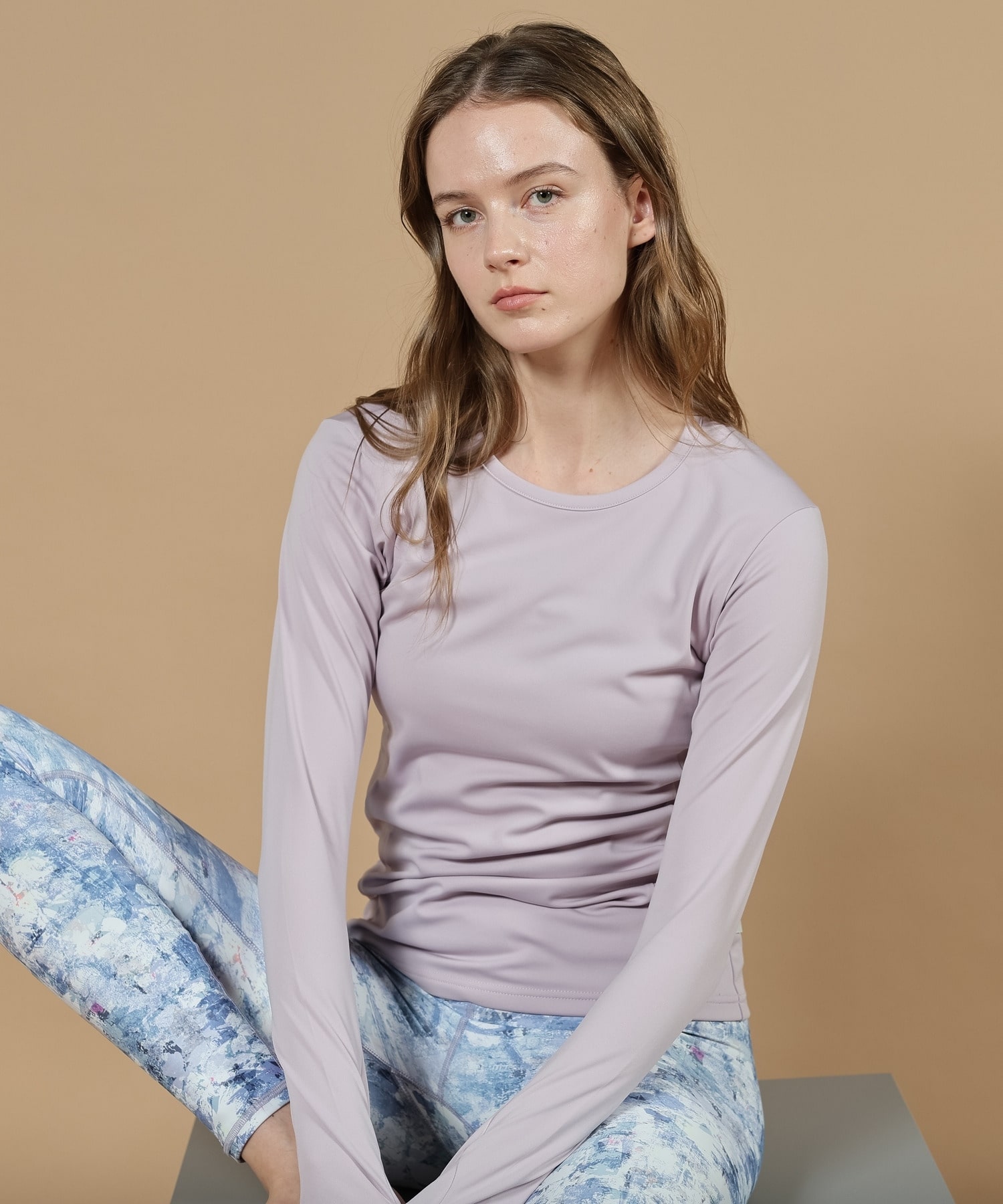 【Julier】ジェントルスムースロングスリーブプルオーバー/UVカット・吸汗速乾・ハイストレッチ・ホットヨガ対応 詳細画像 ラベンダー 1