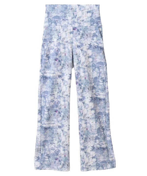 sand flowerプリントフレアレギンス/UVカット・吸汗速乾・ホットヨガ対応・水着・水陸両用 詳細画像 ブルー 2