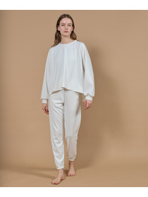 【Julier】プランプストレッチギャザーパンツ/エコ・抗菌防臭・吸水速乾・ハイストレッチ 詳細画像 カーキ 2