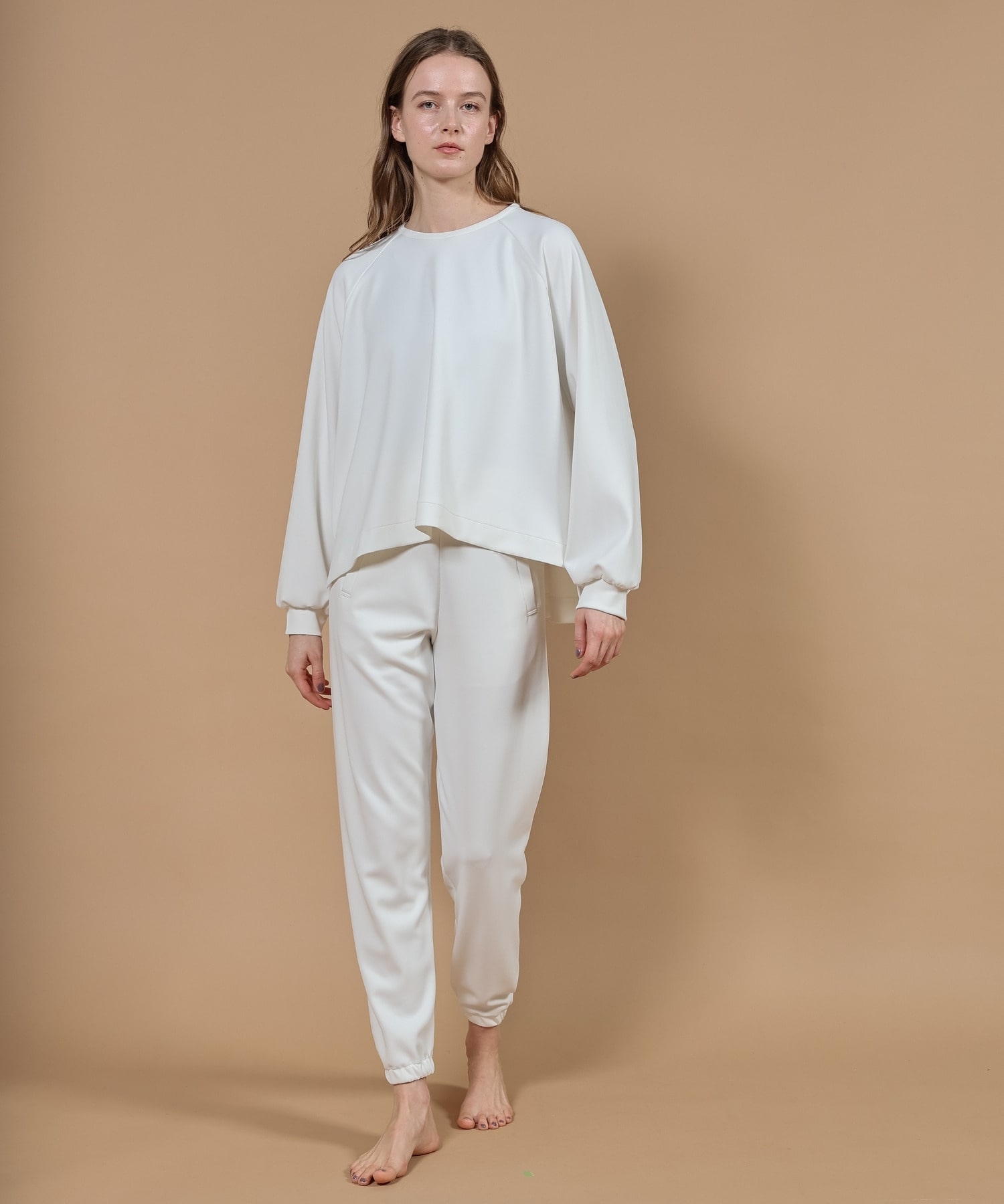 【Julier】プランプストレッチギャザーパンツ/エコ・抗菌防臭・吸水速乾・ハイストレッチ 詳細画像 カーキ 2