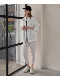 【Julier】ジェントルスムースギャザーパンツ/UVカット・吸汗速乾・ハイストレッチ・ホットヨガ対応  詳細画像 チャコール 3