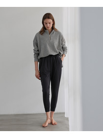 【Julier】ジェントルスムースギャザーパンツ/UVカット・吸汗速乾・ハイストレッチ・ホットヨガ対応  詳細画像 チャコール 4