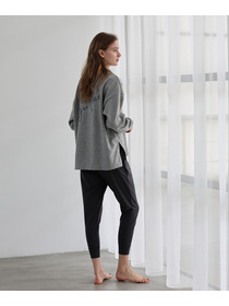 【Julier】ジェントルスムースギャザーパンツ/UVカット・吸汗速乾・ハイストレッチ・ホットヨガ対応  詳細画像 チャコール 5