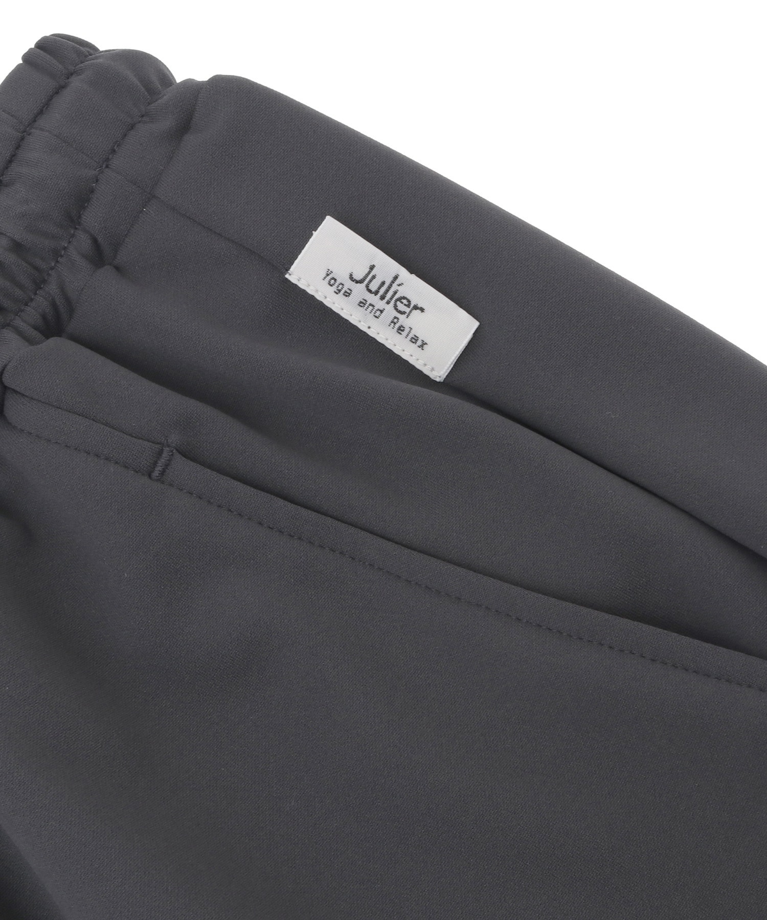 【Julier】ジェントルスムースギャザーパンツ/UVカット・吸汗速乾・ハイストレッチ・ホットヨガ対応  詳細画像 チャコール 12