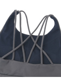 【Julier】【定番】プレミアムフローショートトップス/パット付き・UVカット・吸汗速乾・ホットヨガ対応・水着・水陸両用 詳細画像 グレー 11