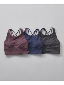 【Julier】【定番】プレミアムフローショートトップス/パット付き・UVカット・吸汗速乾・ホットヨガ対応・水着・水陸両用 詳細画像 グレー 7