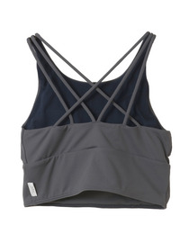 【Julier】【定番】プレミアムフローショートトップス/パット付き・UVカット・吸汗速乾・ホットヨガ対応・水着・水陸両用 詳細画像 グレー 9