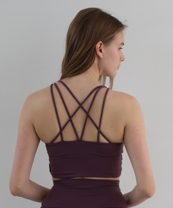 【定番】プレミアムフローショートトップス/パット付き・UVカット・吸汗速乾・ホットヨガ対応・水着・水陸両用 詳細画像 プラム 2