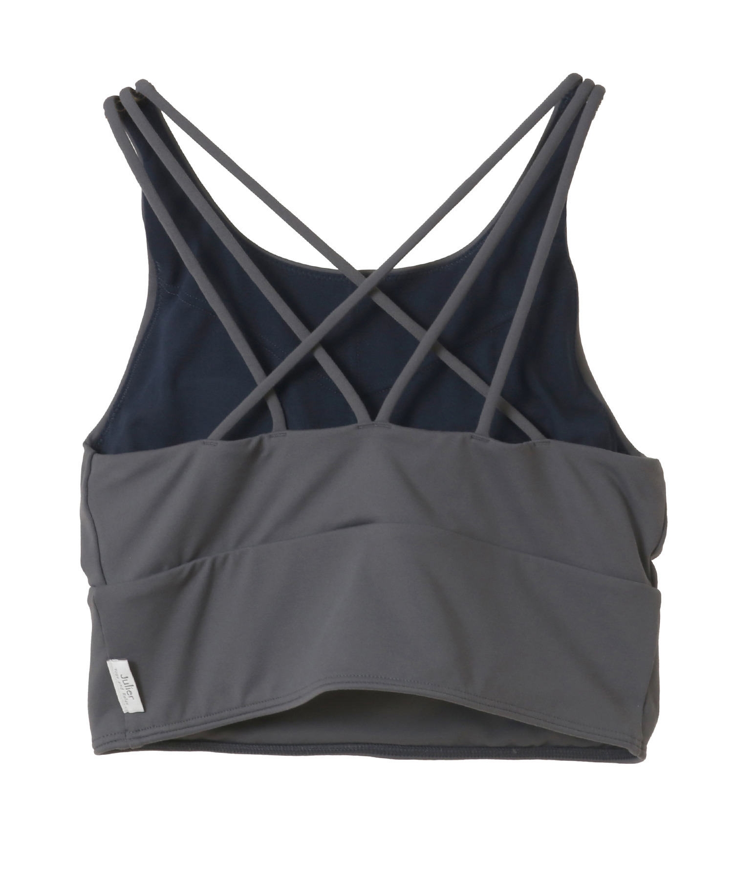 【Julier】【定番】プレミアムフローショートトップス/パット付き・UVカット・吸汗速乾・ホットヨガ対応・水着・水陸両用 詳細画像 グレー 9