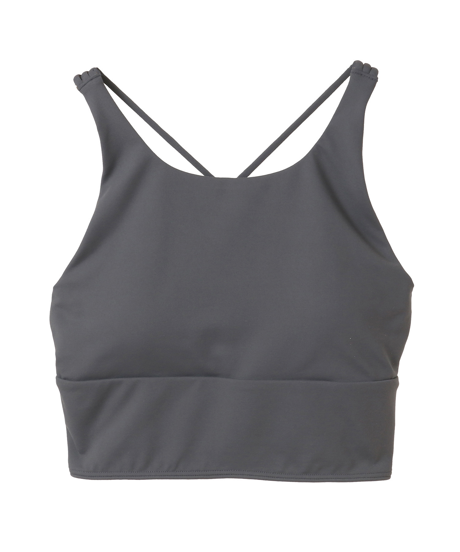 【Julier】【定番】プレミアムフローショートトップス/パット付き・UVカット・吸汗速乾・ホットヨガ対応・水着・水陸両用 詳細画像 グレー 2