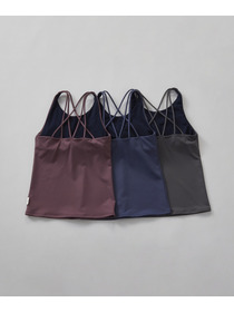 【Julier】プレミアムフローキャミソール/パット付き・UVカット・吸汗速乾・ホットヨガ対応・水着・水陸両用 詳細画像 グレー 10